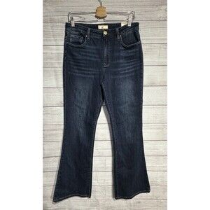 Kut From The Kloth Womens Ana High Rise Flare Jeans Sz 10  Stretch Denim Fab Ab